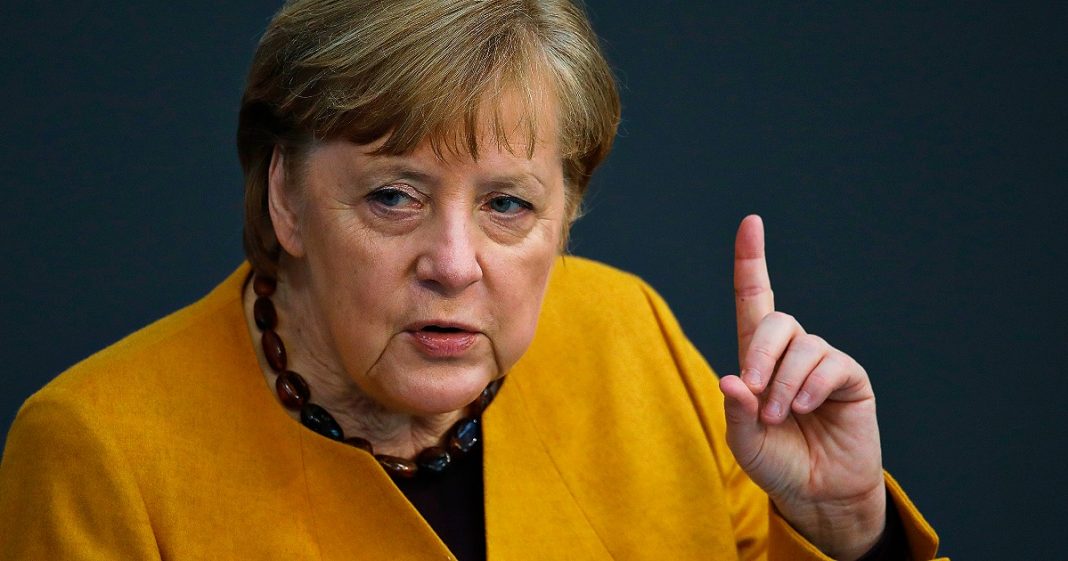   Merkel defends the closures and curfews, saying: 