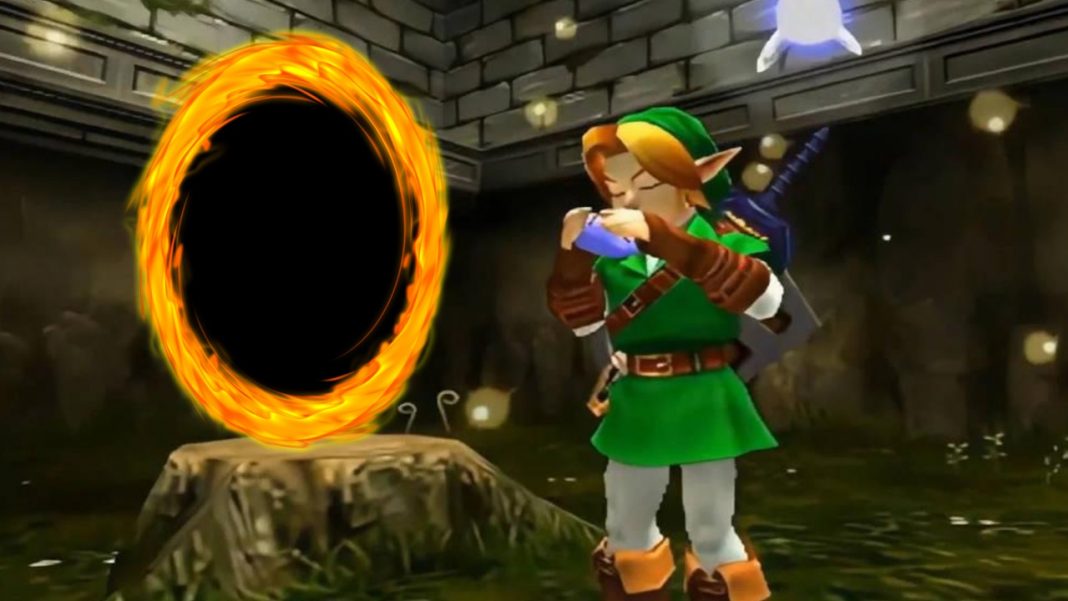 Find out that the legend of Zelda: Ocarina of Time has portals for traveling through Hyrule

