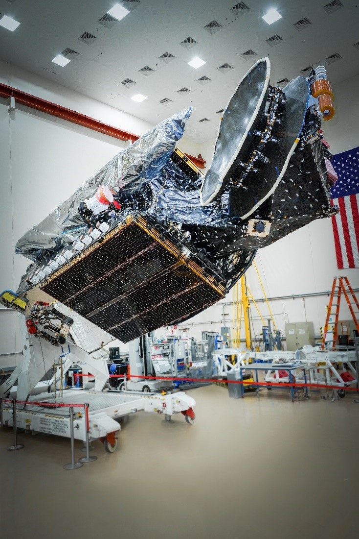 Sirius XM 8 satellite awaits launch on a SpaceX Falcon 9 rocket.