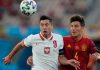 Football EM 2021: Robert Lewandowski catches Poland against Spain


