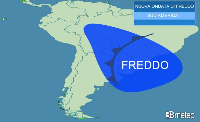   weather forecast.  A new wave of cold in South America, snow and freezing rain in Brazil «3B Meteo

