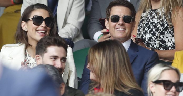 Also familiar in secret: Tom Cruise with Hayley Atwell at Wimbledon

