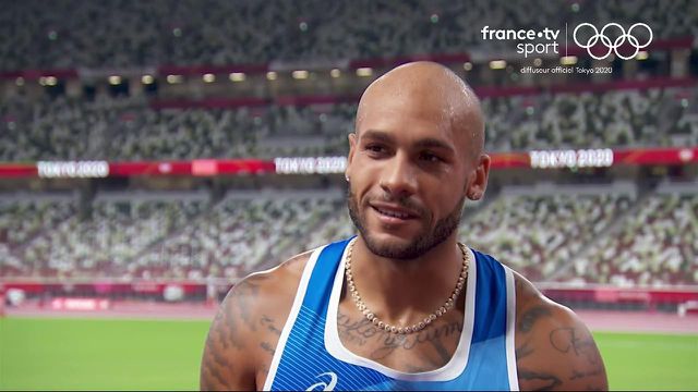 Surprising 100m winner Marcel Jacobs speaks after his amazing victory.