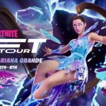 Ariana Grande arrives at the Fortnite stage in August

