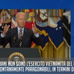 Afghanistan, a month ago Biden said: "Scenes like Vietnam? No, we won't see people being evacuated from the roof of an American embassy."

