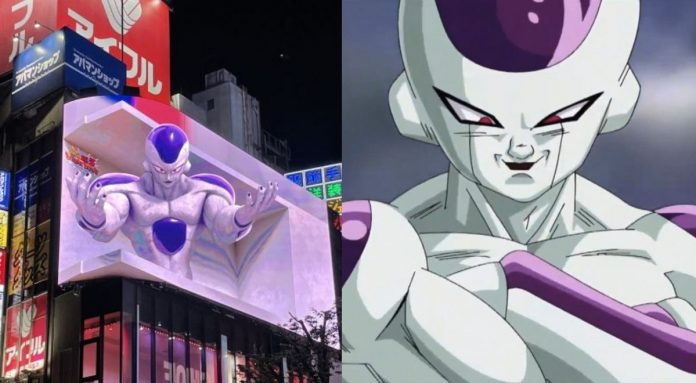 Frieza 3D character will shine on the streets of Tokyo

