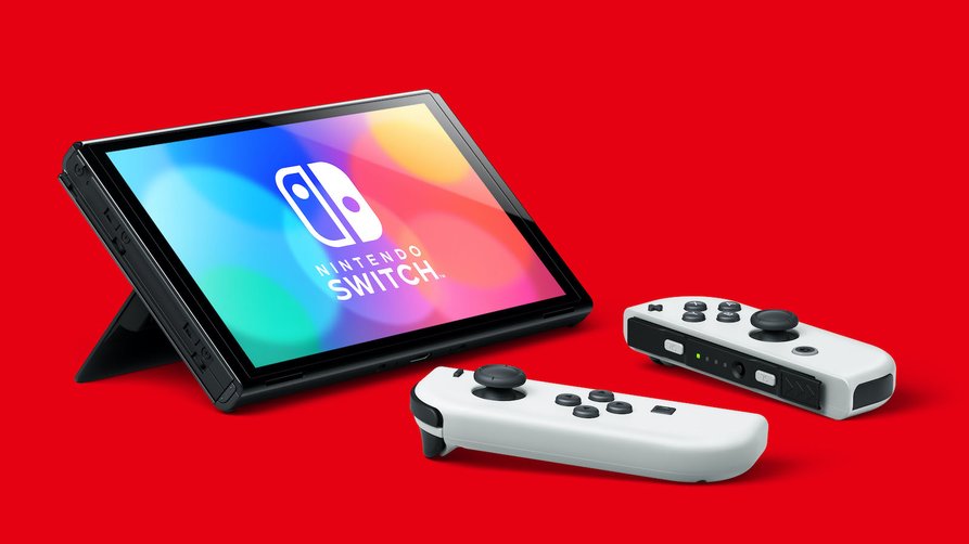 Nintendo's latest OLED model, the Switch, with separate Joy-Cons