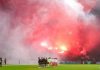 Feyenoord Fans haben am 04.11.2021 im Olypmiastadion Pyrothechnick gezündet. (Quelle: imago images)