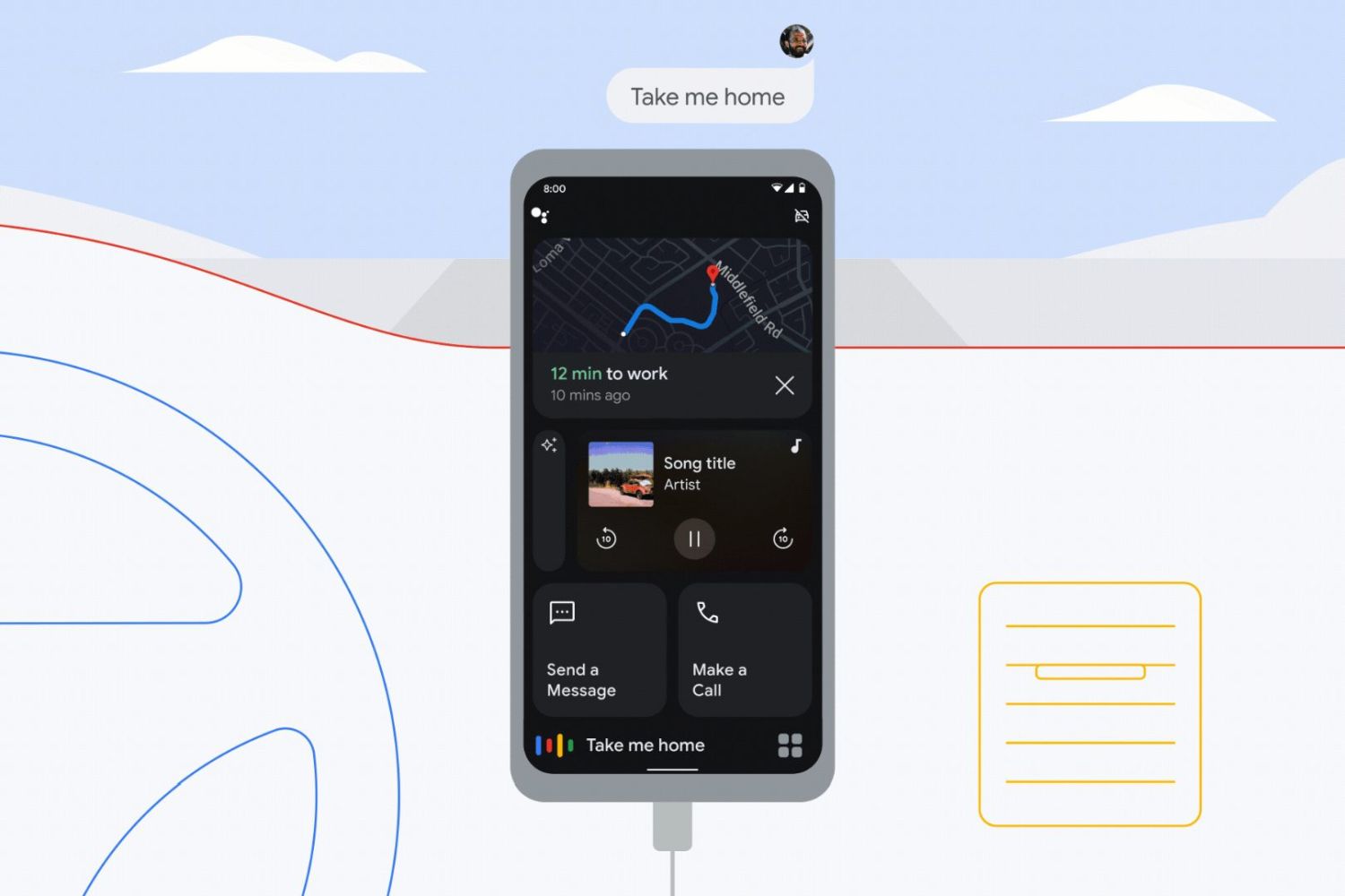 Driving Mode for Google Assistant Android Auto 4