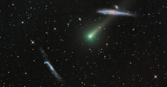 This is how Comet Leonard was seen passing through Mexico

