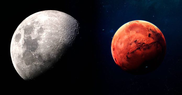 Mars and the Moon will greet the New Year with a kiss - El Financiero

