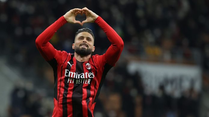 French Olivier Giroud and Mike Minnen take AC Milan against Roma

