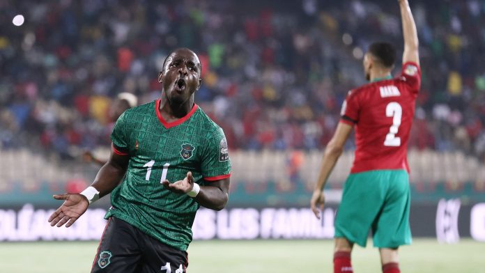Malawi's stunning goal against Morocco in a strike from 35 meters

