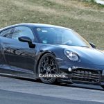 An electrified Porsche 911 Hybrid 2024 caught charging hard at the Nürburgring

