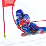 French woman Tessa Worley comforts herself with a small globe in a giant slalom for her failed Olympics

