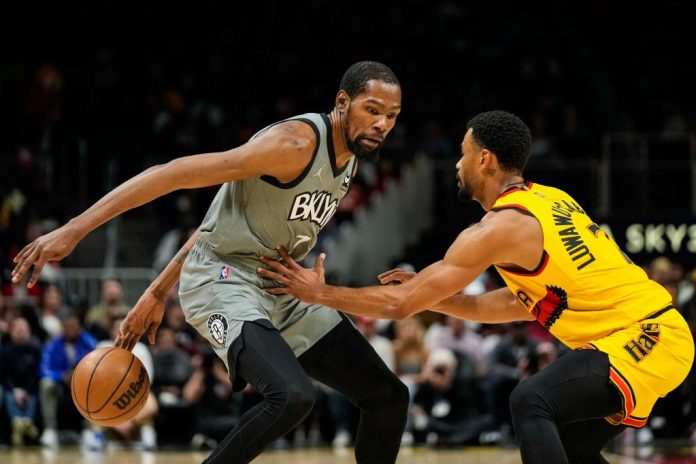 Kevin Durant's 55 points was not enough as the nets fell to the Hawks

