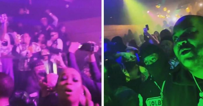 The remains of a rapper shot dead by his relatives brought to a club to honor him: 