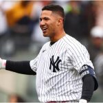 The New York Yankees star dances after a home race that gave his team the win

