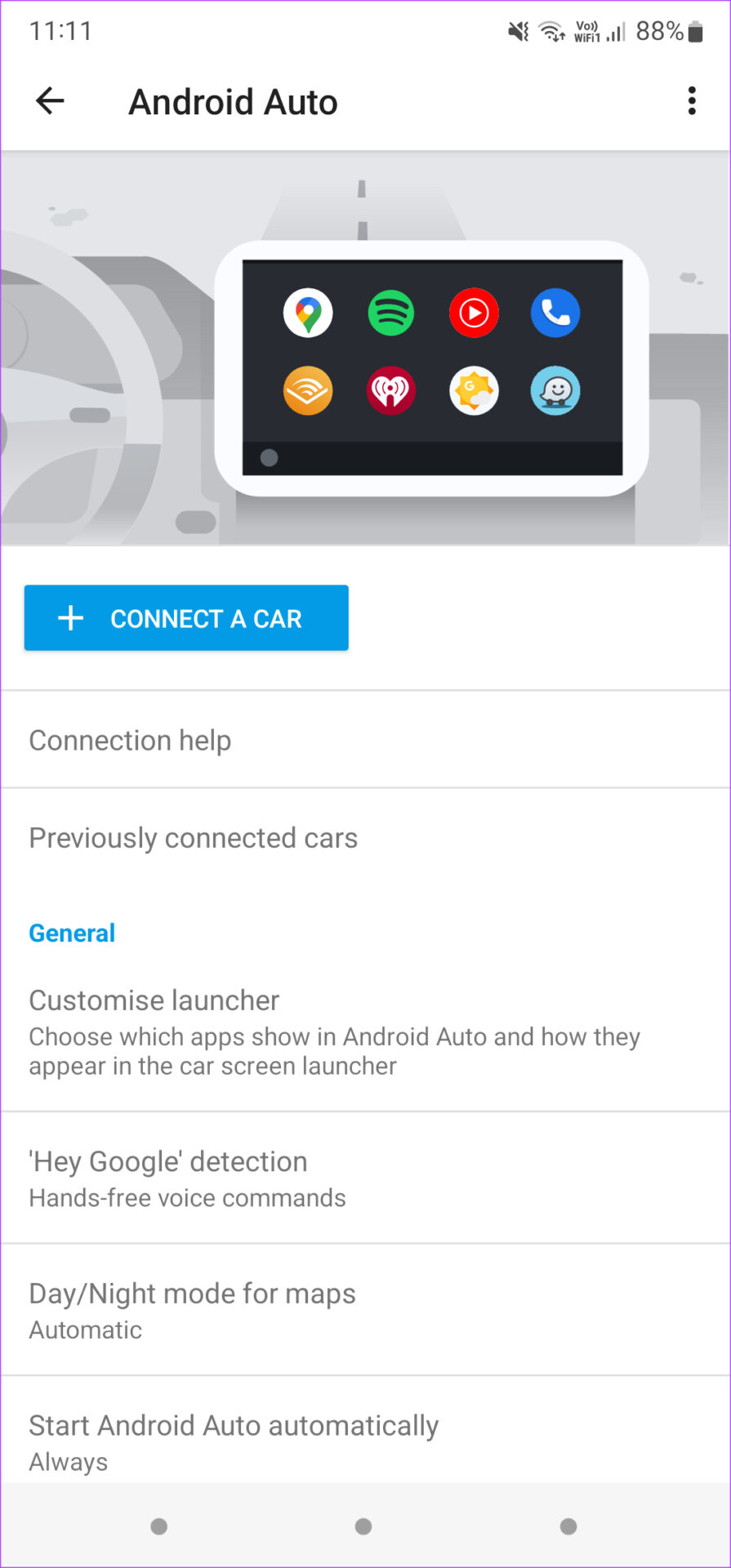 Android auto setup