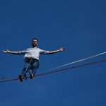 Mont-Saint-Michel: Tight rope walker targets Nathan Paul's world record


