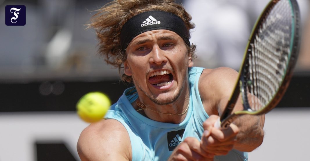 Alexander Zverev in the quarter-finals in Rome

