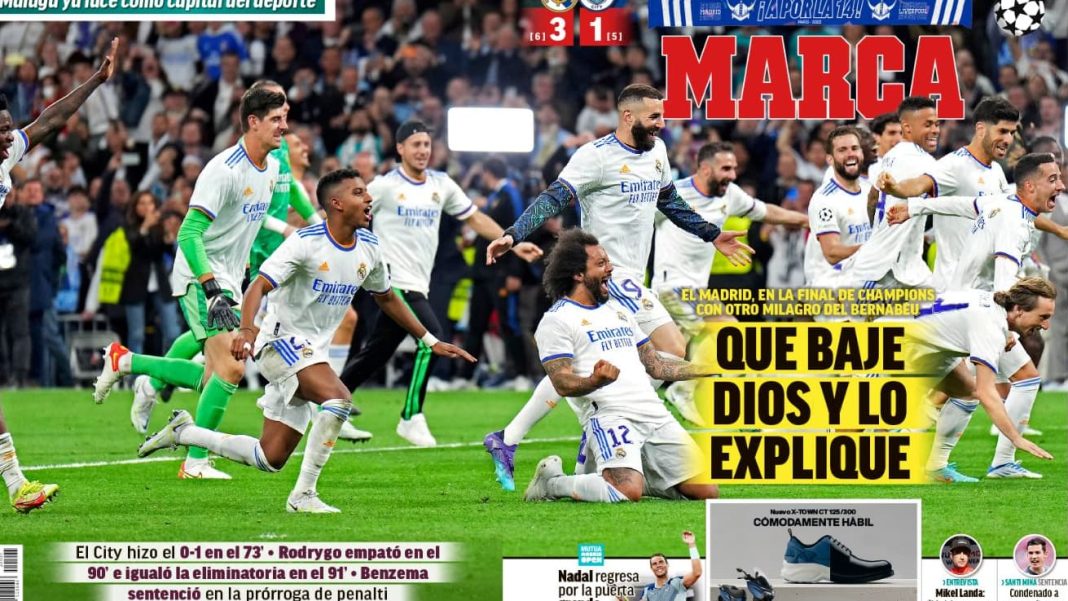 Madrid press calls on God to understand the unreal

