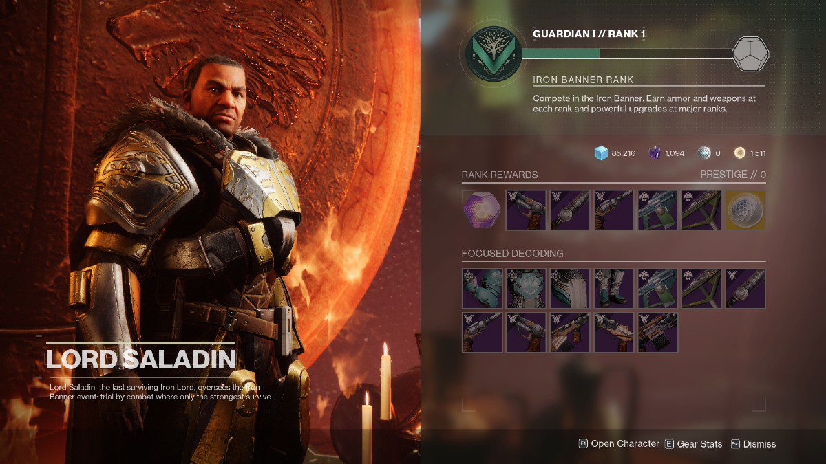 Destiny 2 Iron Banner Daily Challenge for Saladin Seller Screen
