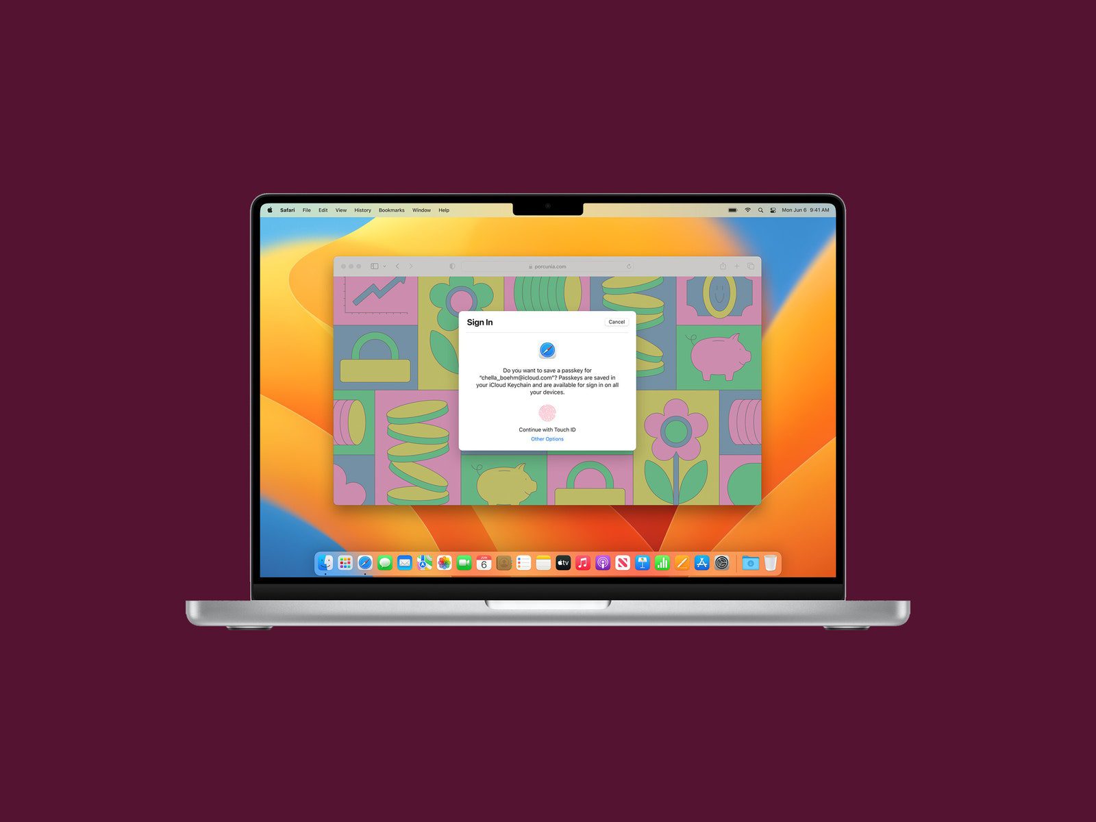MacBook Introduces macOS Ventura Passkey