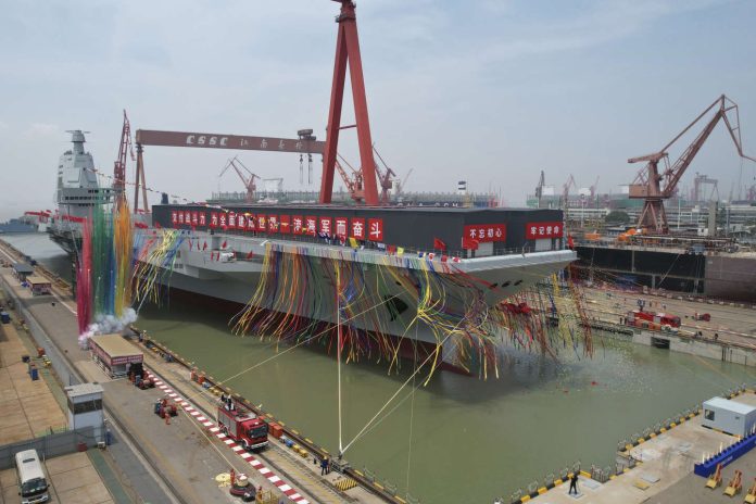 China has introduced its third aircraft carrier, the Fujian

