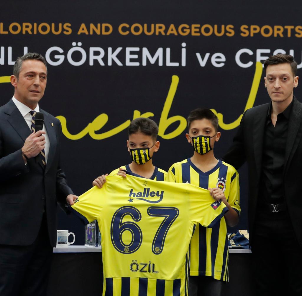 Ozil was officially unveiled in Fenerbahce, Istanbul