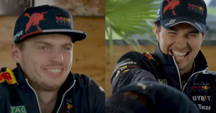Checo Pérez 'made Max Verstappen nervous' after sending him a kiss in Red Bull ad

