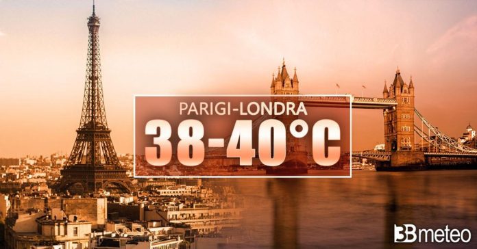  Chronicle Europe - sweltering heat between France and England reaches 43 degrees Celsius, a historic record in London as the airport runway melts.  Photos and videos «3B Meteo

